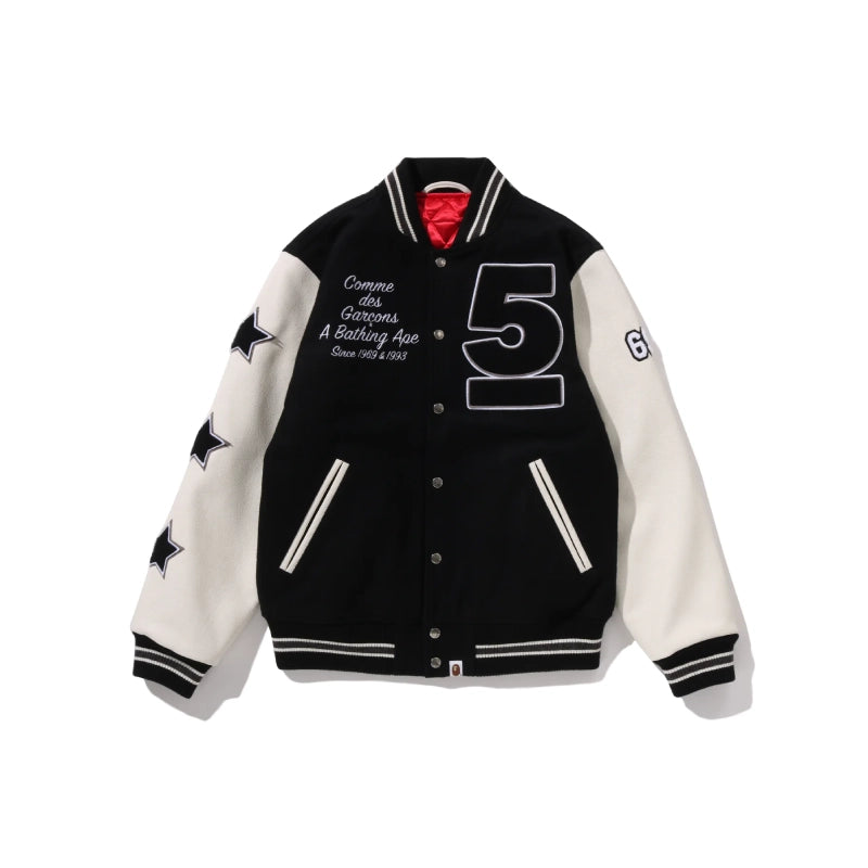 A BATHING APE x COMME des GARCONS OSAKA Varsity Jacket