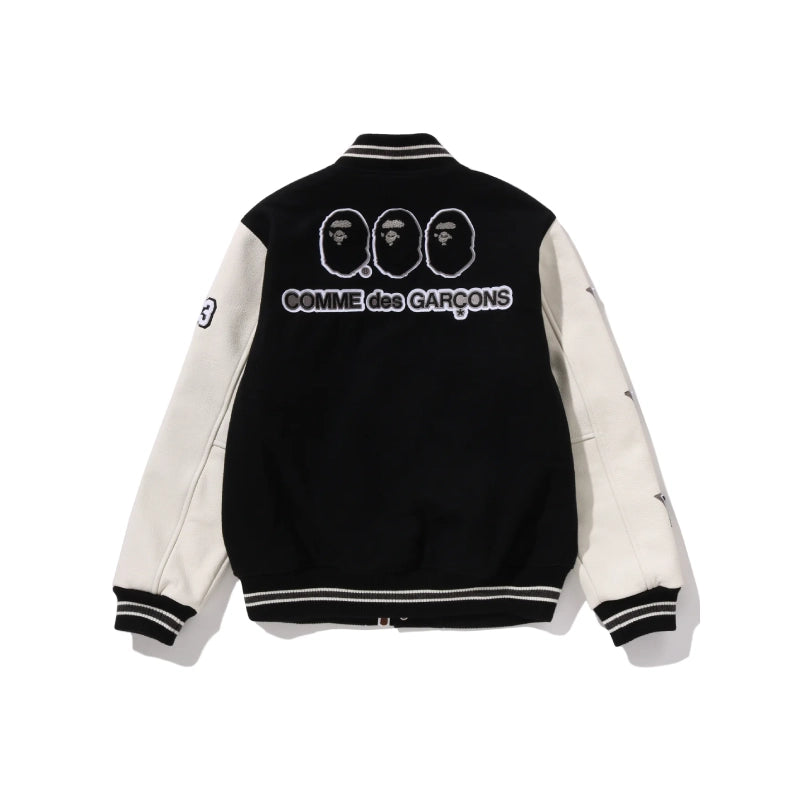 A BATHING APE x COMME des GARCONS OSAKA Varsity Jacket