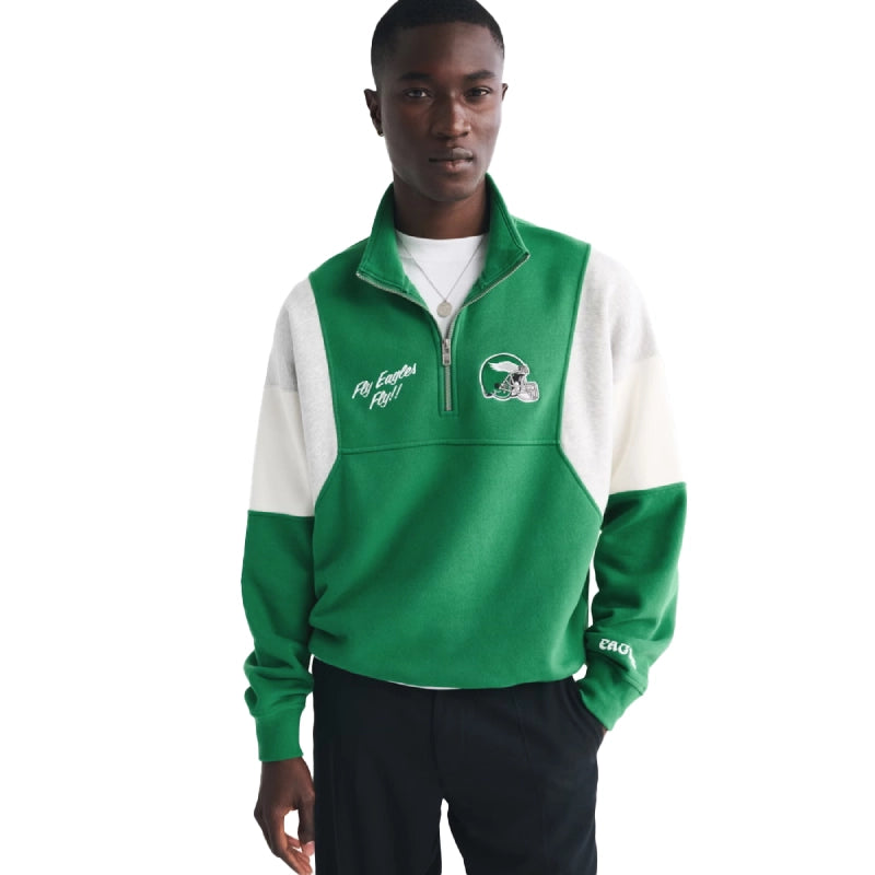 Abercrombie Philadelphia Eagles Half-Zip Sweatshirt