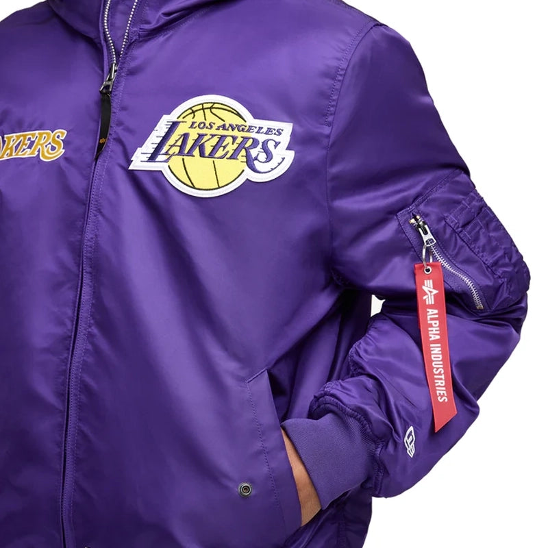 Chicago Bulls Alpha Industries L-2B Hooded Bomber Jacket