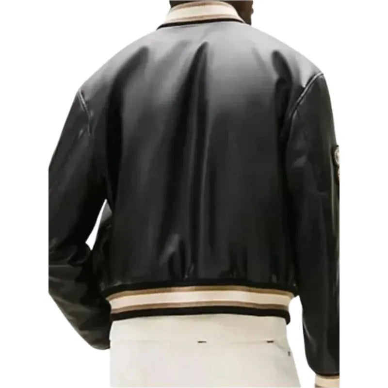 F1 The Movie Damson Idris Leather Varsity Jacket