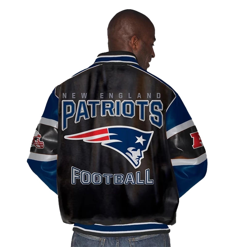 G-III New England Patriots Faux-Leather Jacket