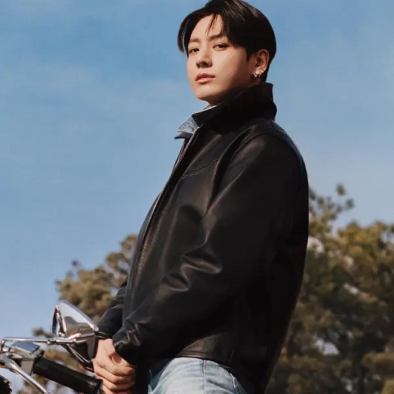 Jungkook Calvin Klein Leather Jacket