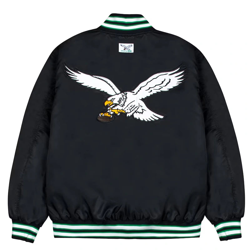 Philadelphia Eagles GOLF WANG Satin Bomber Jacket