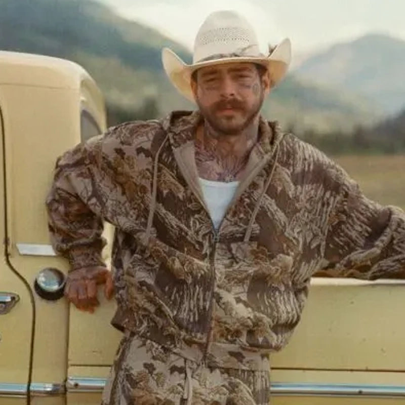 Post Malone Skims Realtree Camo Hoodie