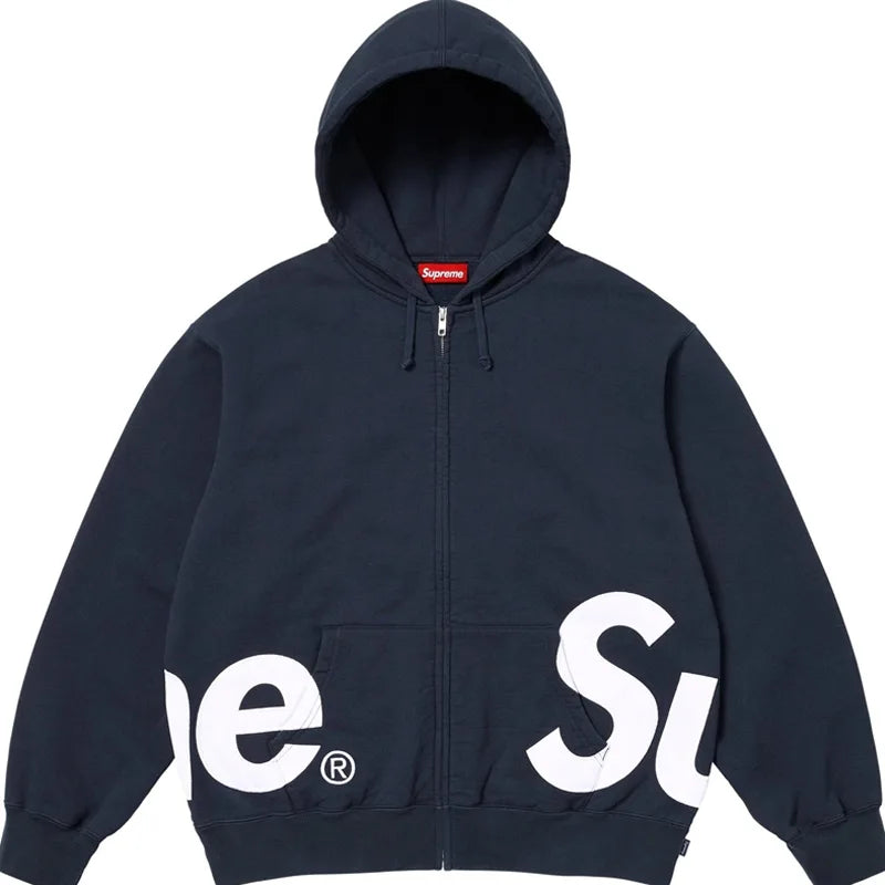 Supreme Big Logo Zip-Up Hooded Sweatshirt