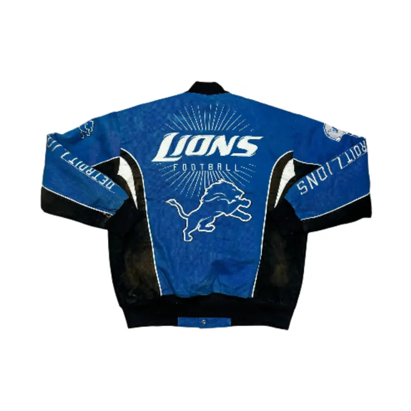 Vintage Detroit Lions Blue Racing Jacket