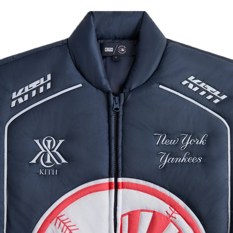 Kith for the New York Yankees Zip Brixton Puffed Shirt Jacket