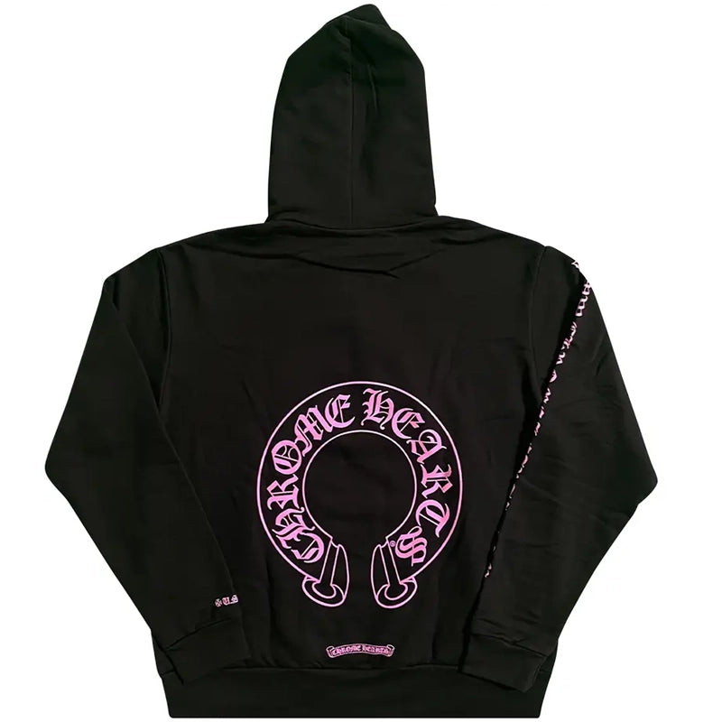 Chrome Hearts Pink and Black Hoodie