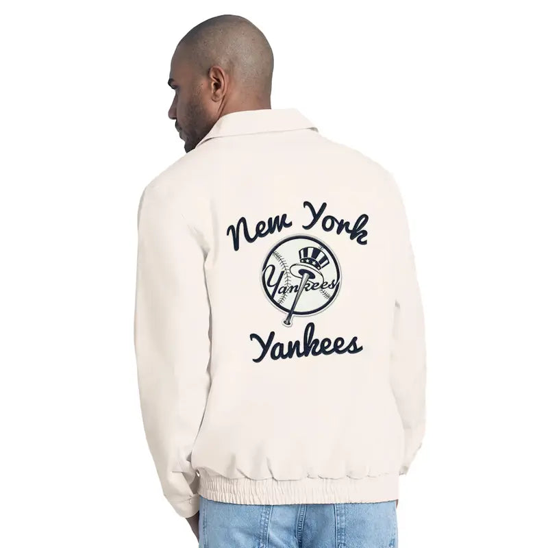 New York Yankees Starter White Franchise Full-Zip Jacket