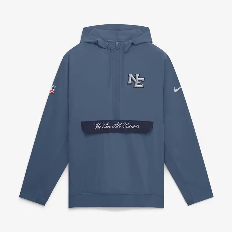 2026 Nike England Patriots Rivalries Sideline Anorak Half-Zip Jacket