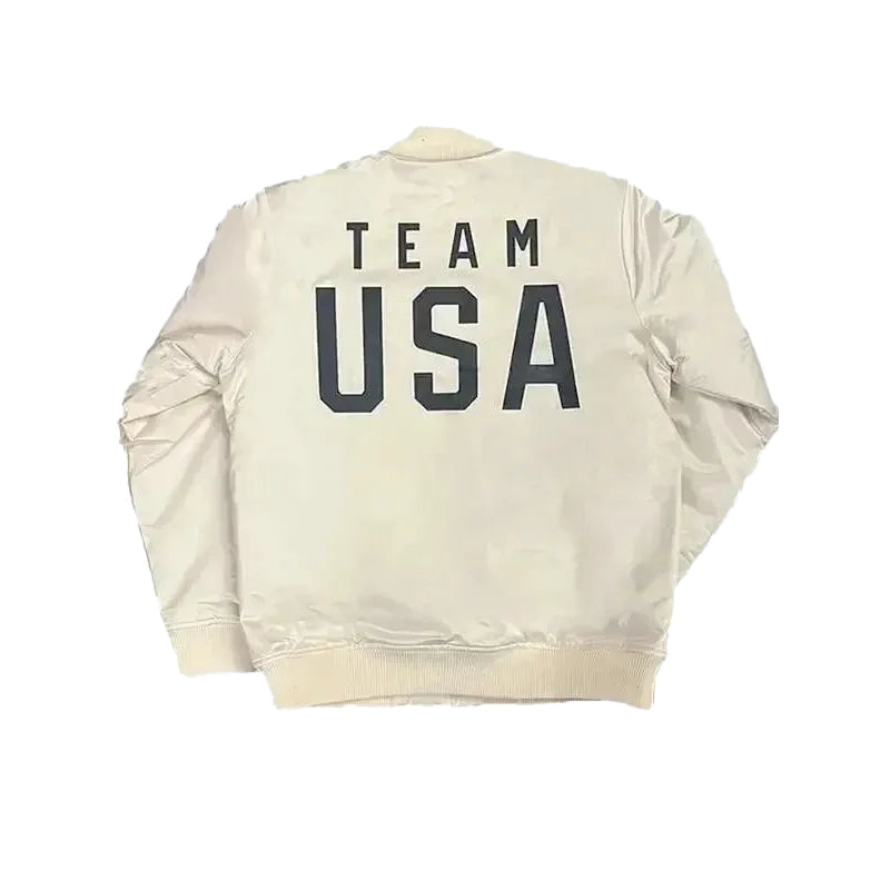 Team USA 2026 Snoop Dogg White Bomber Jacket