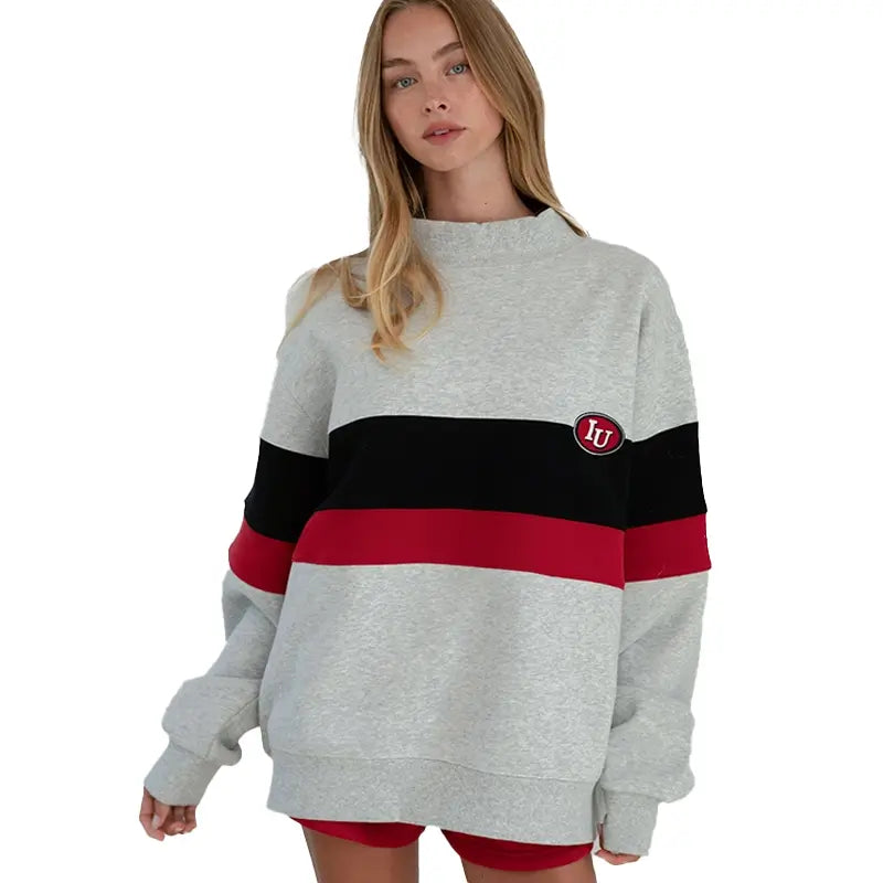 2026 Parke x ’47 Indiana Grey Graphic Mockneck Sweatshirt