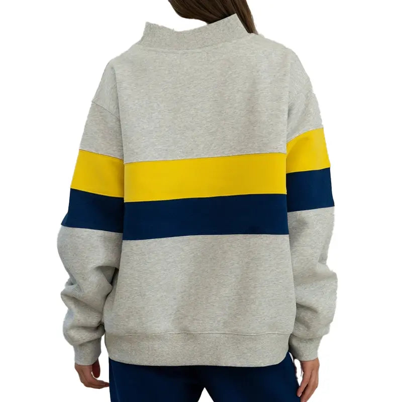 2026 Parke x ’47 Michigan Grey Graphic Mockneck Sweatshirt