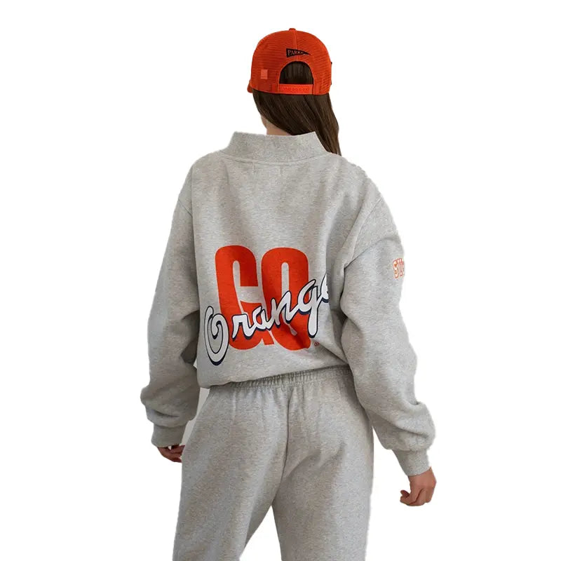 2026 Parke x ’47 Syracuse Grey Graphic Mockneck Sweatshirt