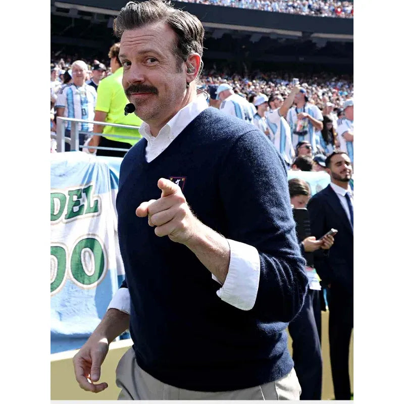FIFA World Cup Halftime Show Jason Sudeikis Ted Lasso Sweater