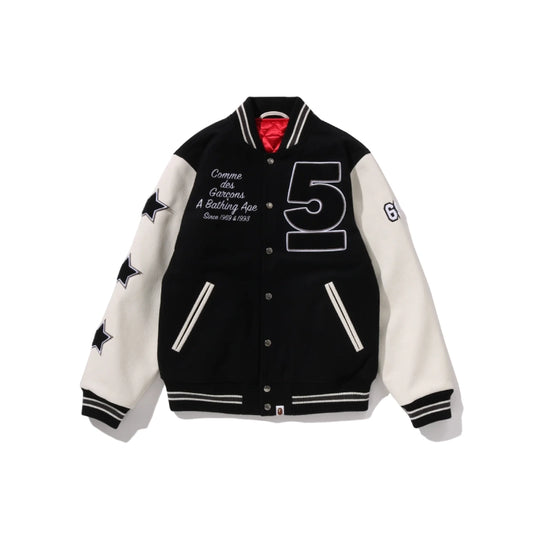 A BATHING APE x COMME des GARCONS OSAKA Varsity Jacket