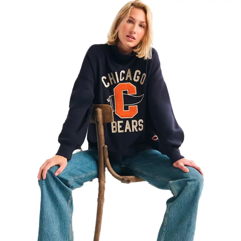 Abercrombie Bears Mock Neck Sweatshirt