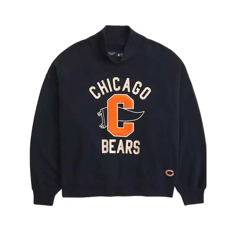 Abercrombie Bears Mock Neck Sweatshirt