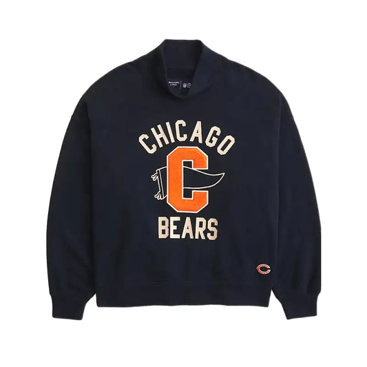 Abercrombie Bears Mock Neck Sweatshirt