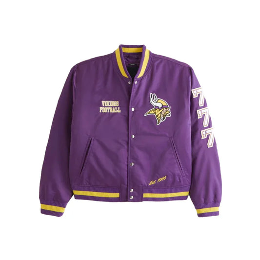 Abercrombie Minnesota Vikings Varsity Jacket 2025