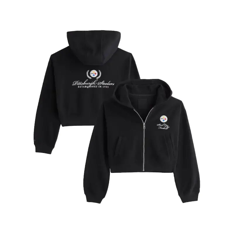 Abercrombie Steelers YPB On The Go 6AM Full-Zip Hoodie