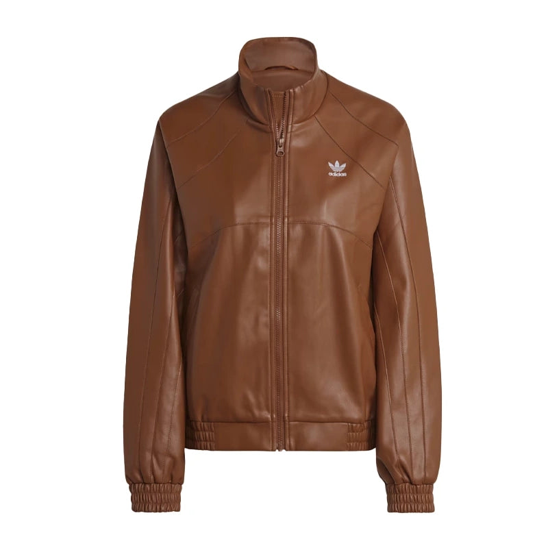 Adidas Adicolor Trefoil Faux Leather Jacket
