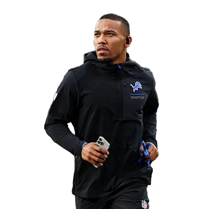 Amon-Ra St. Brown 2026 Detroit Lions Sideline Anorak Jacket