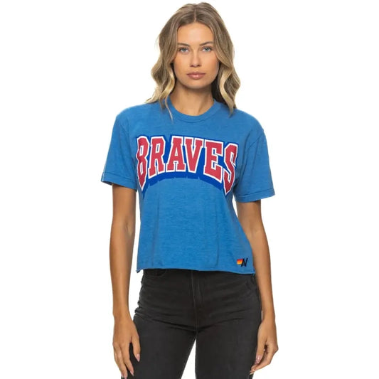 Aviator Nation Atlanta Braves Boyfriend Tee