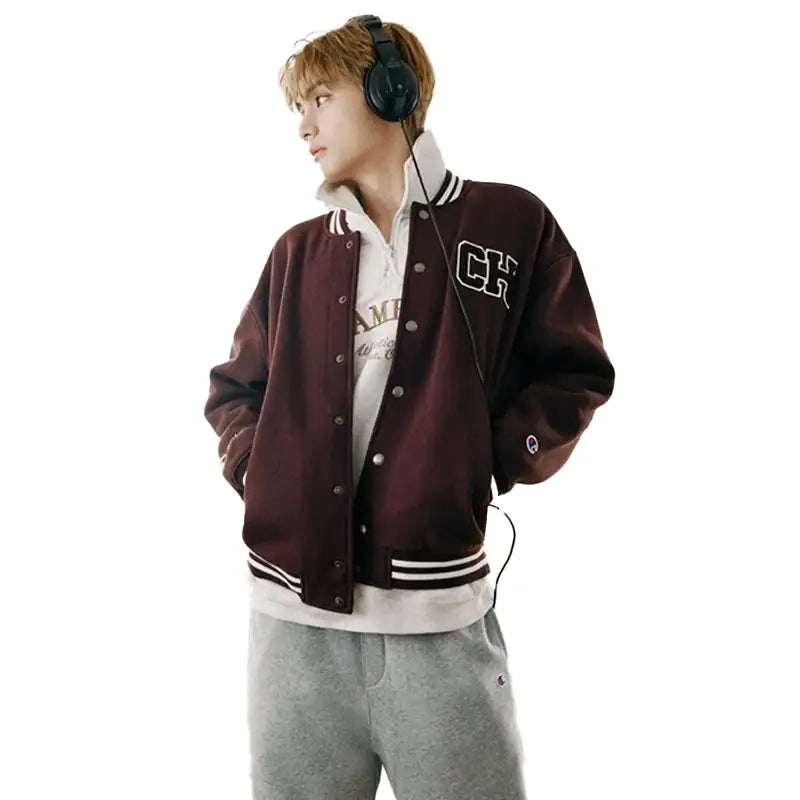 BTS TAEHYUNG x Champion Varsity Jacket