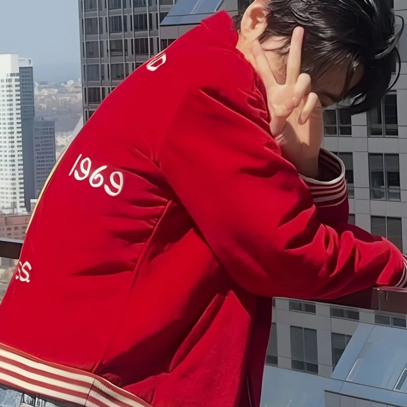 BTS V Bode Wenham Red Souvenir Jacket