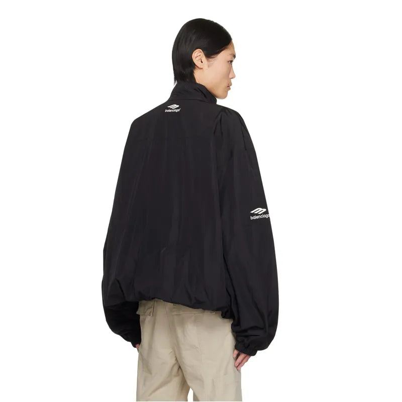 Balenciaga Black Embroidered Track Jacket