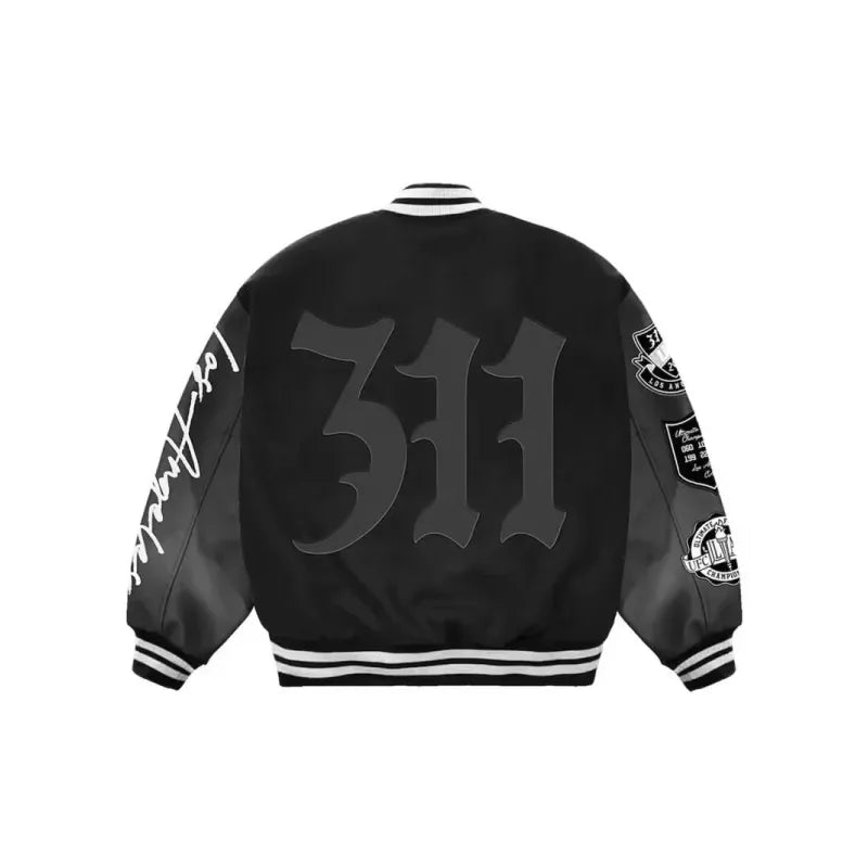 UFC 311 Los Angeles 2025 Black Varsity Jacket