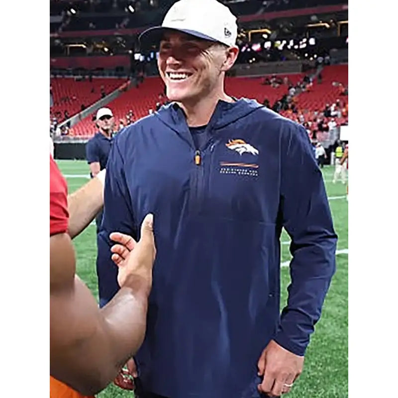 Broncos Preseason 2026 Bo Nix Sideline Anorak Half-Zip Jacket