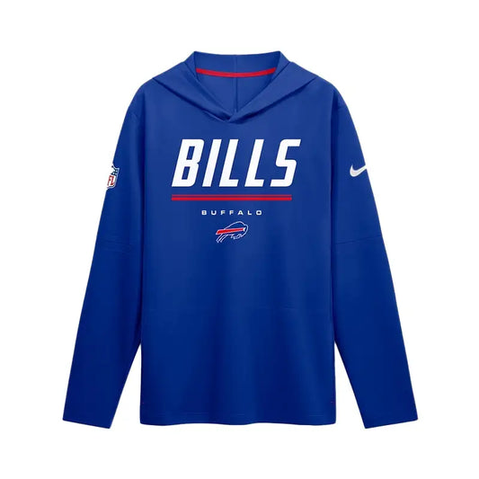 Buffalo Bills 2026 Sideline Long Sleeve Hooded T-Shirt