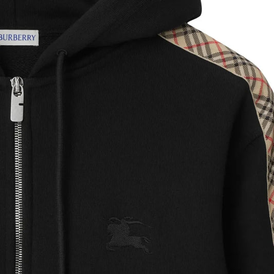 Burberry Check-Trim Hoodie
