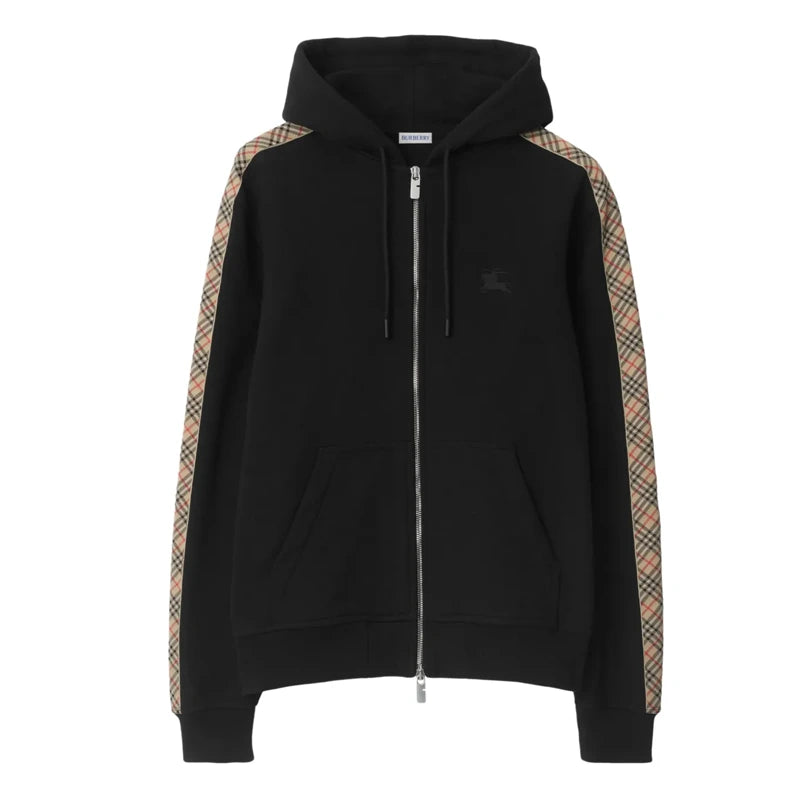 Burberry Check-Trim Hoodie