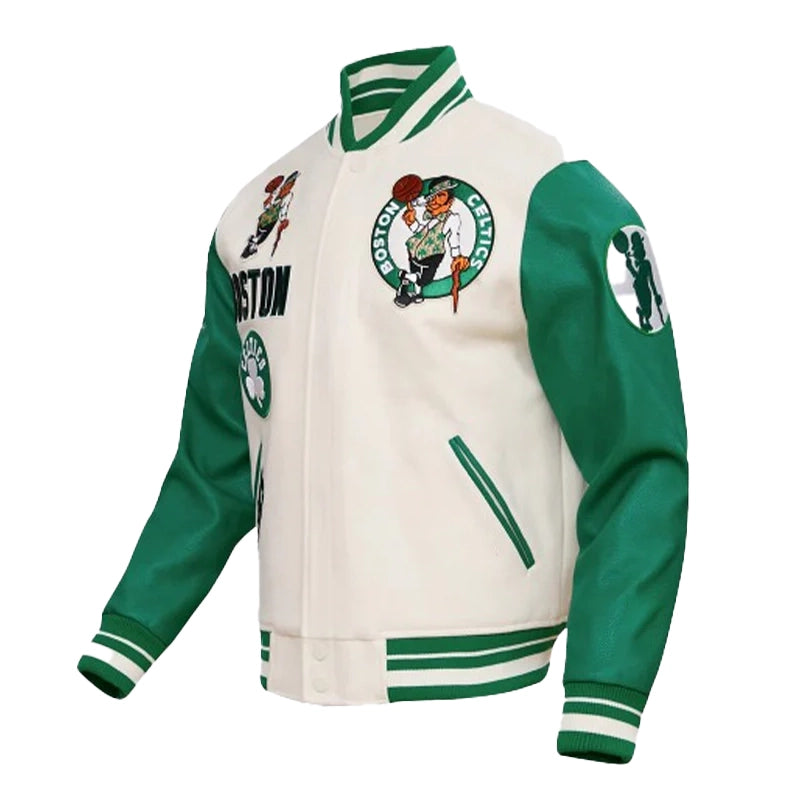 NBA Boston Celtics Men’s Rib Wool Varsity Jacket