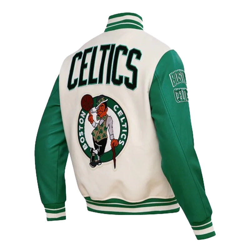 NBA Boston Celtics Men’s Rib Wool Varsity Jacket