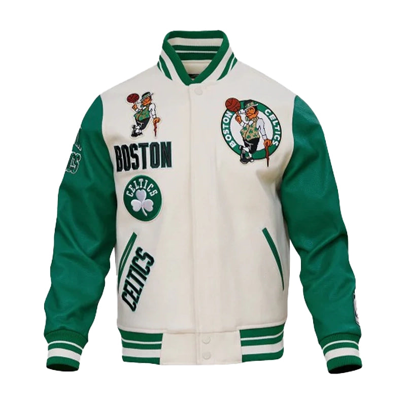 NBA Boston Celtics Men’s Rib Wool Varsity Jacket