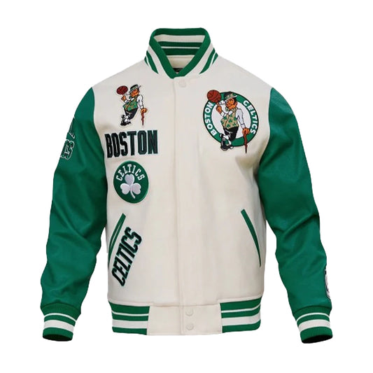 NBA Boston Celtics Men’s Rib Wool Varsity Jacket