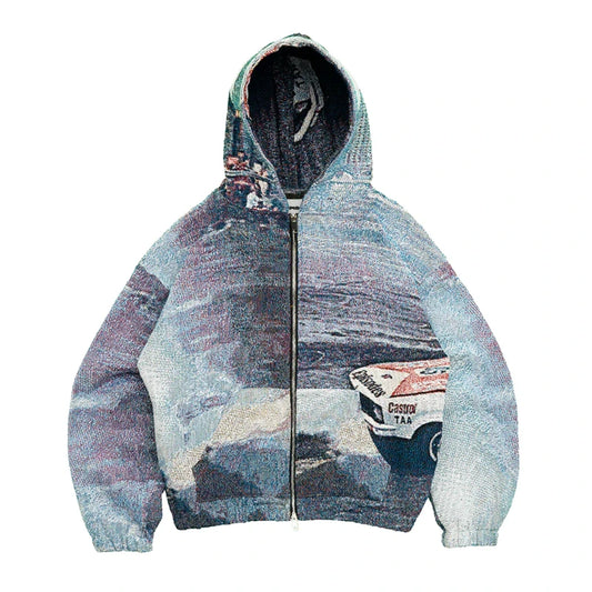 DRIFT Tapestry Zip-Up Hoodie