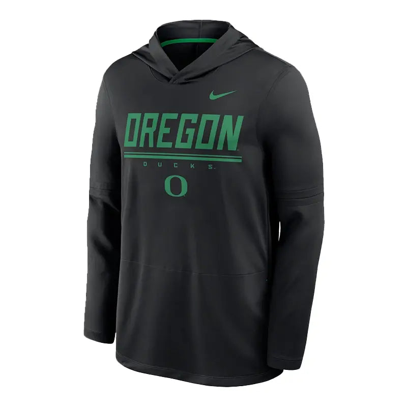 Dan Lanning 2026 Oregon Ducks Sideline Long-Sleeve Hooded T-Shirt