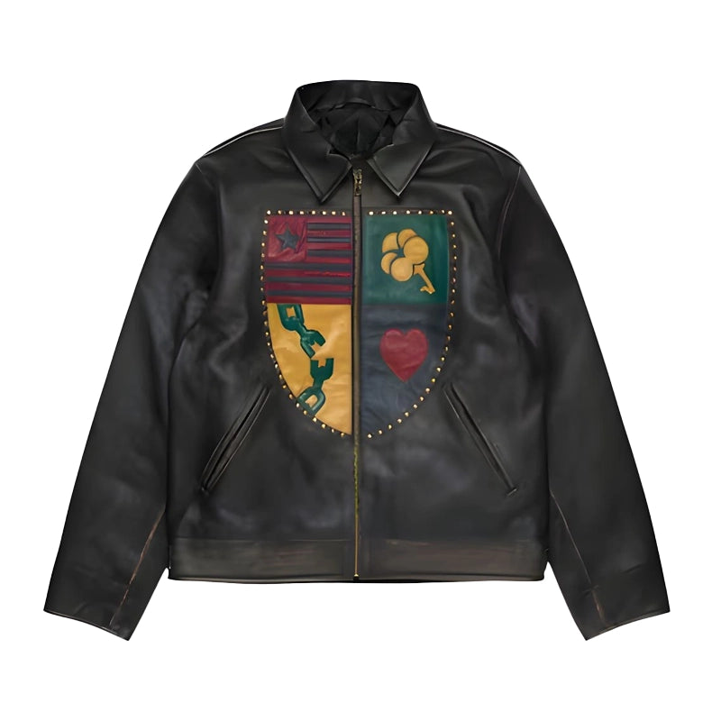 Denim Tears Libertas Crest Leather Jacket