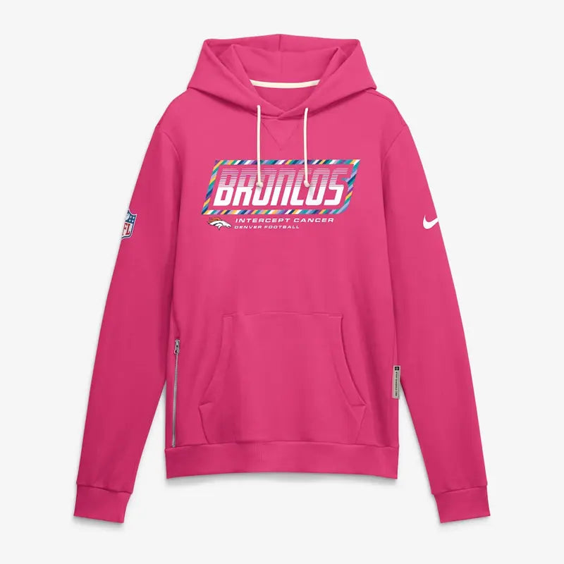 Denver Broncos Nike Pink 2026 NFL Crucial Catch Hoodie