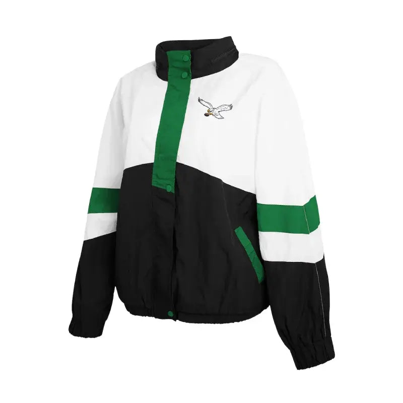 Erin Andrews Philadelphia Eagles Crinkle Windbreaker Jacket