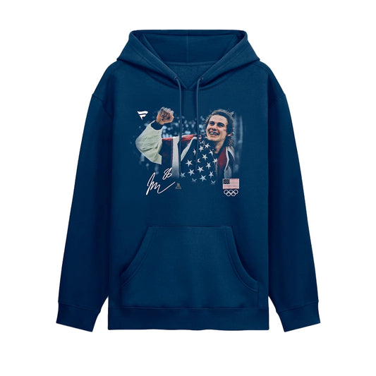 Jack Hughes USA Hockey Fanatics Medal Moment Hoodie