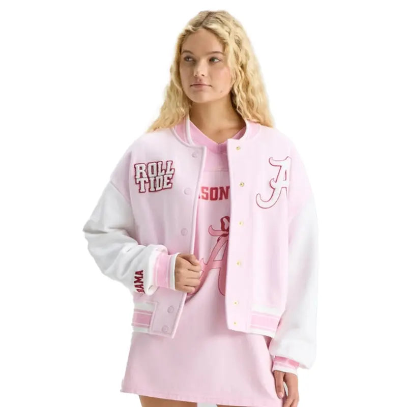 Fanatics x LoveShackFancy Alabama Collegiate Varsity Jacket