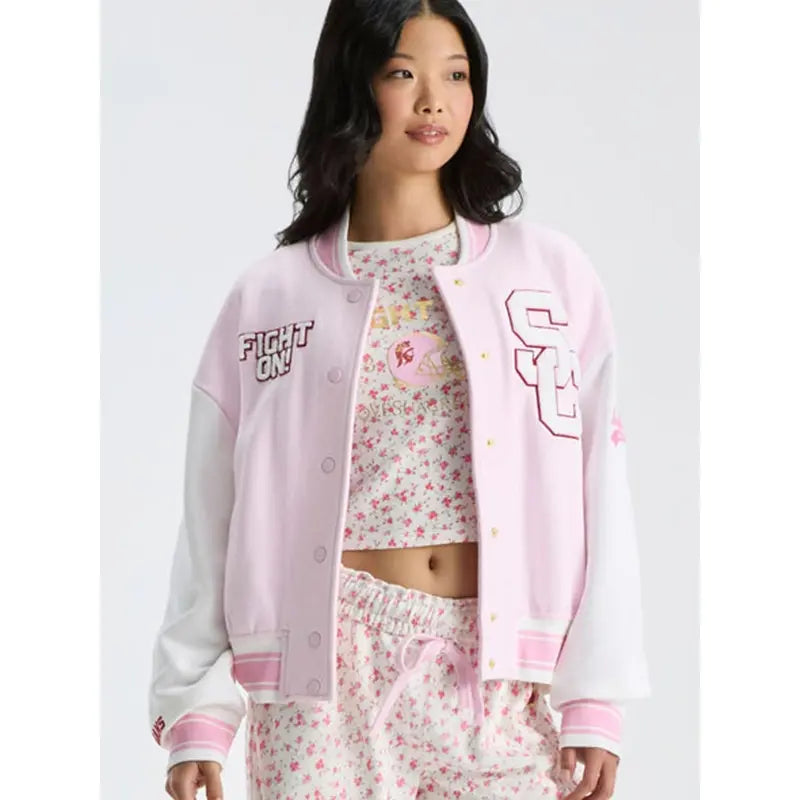 Fanatics x LoveShackFancy Southern California Varsity Jacket