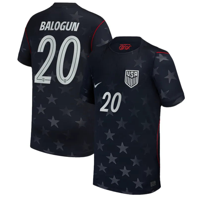 Folarin Balogun USMNT Nike Youth 2026 Away Stadium Jersey